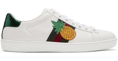 gucci sneaker pineapple|Gucci ace tennis shoes.